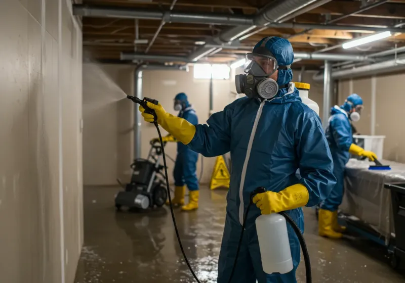 Basement Sanitization and Antimicrobial Treatment process in DeKalb County, MO