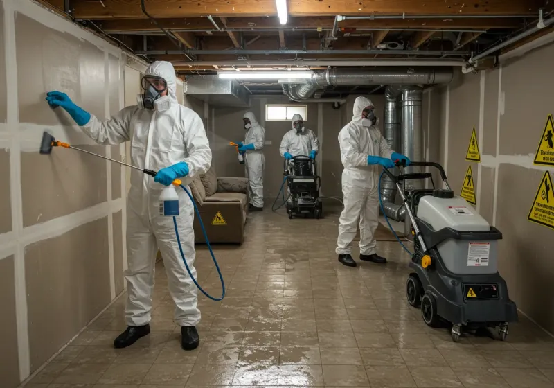 Basement Moisture Removal and Structural Drying process in DeKalb County, MO